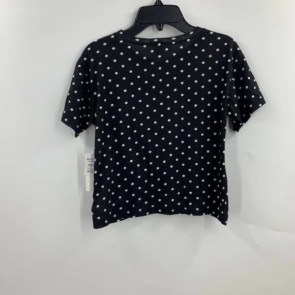 Nordstroms Kids' Knot Front Short Sleeve T-shirt Ivory Americana Dot Size 8 NWT - Picture 2 of 12